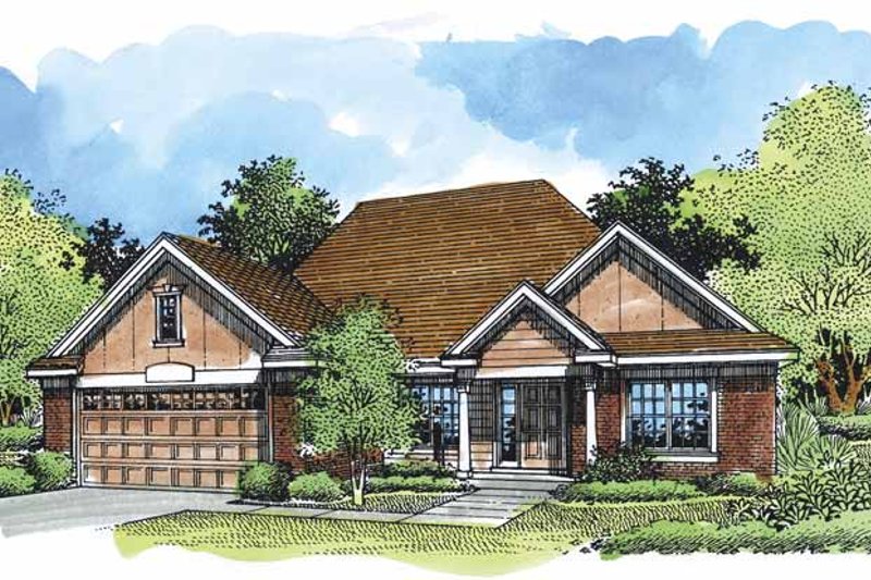 Architectural House Design - Ranch Exterior - Front Elevation Plan #320-540