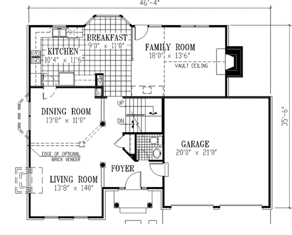 House Plan Design - European Floor Plan - Main Floor Plan #953-99