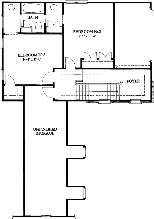 House Plan Design - Colonial Floor Plan - Upper Floor Plan #429-61
