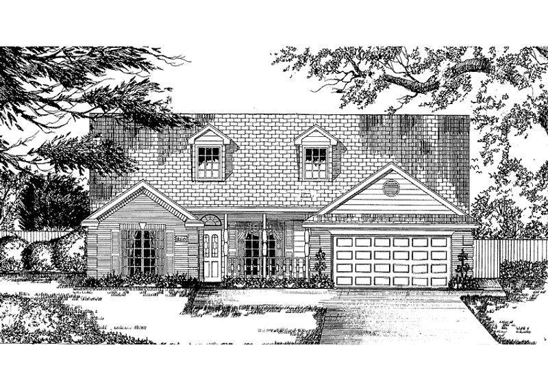 House Blueprint - Exterior - Front Elevation 3 for Country House Plan #62-156 - 3 bed, 2 bath