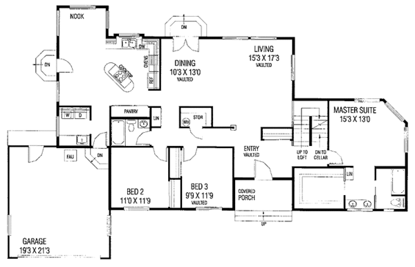 Home Plan - Country Floor Plan - Main Floor Plan #60-656