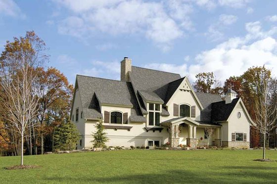 Exterior - Front Elevation 4 for European House Plan #928-25 - 6 bed, 3.5 bath