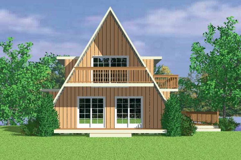 Architectural House Design - Exterior - Rear Elevation Plan #72-1048