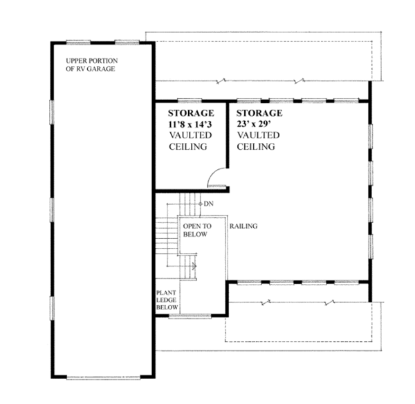 Architectural House Design - Traditional Floor Plan - Upper Floor Plan #118-165