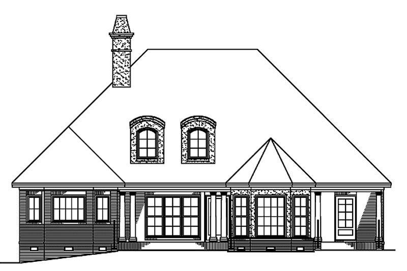 House Plan Design - Exterior - Rear Elevation for Ranch House Plan #929-663 - 3 bed, 2 bath