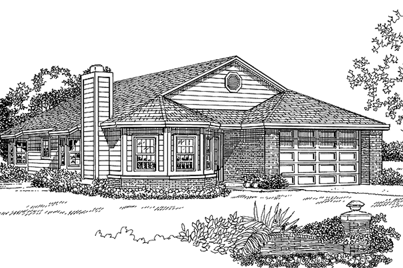 Dream House Plan - Exterior - Front Elevation for Craftsman House Plan #72-1098 - 3 bed, 2 bath