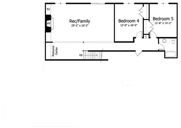 House Plan Design - European Floor Plan - Lower Floor Plan #51-989
