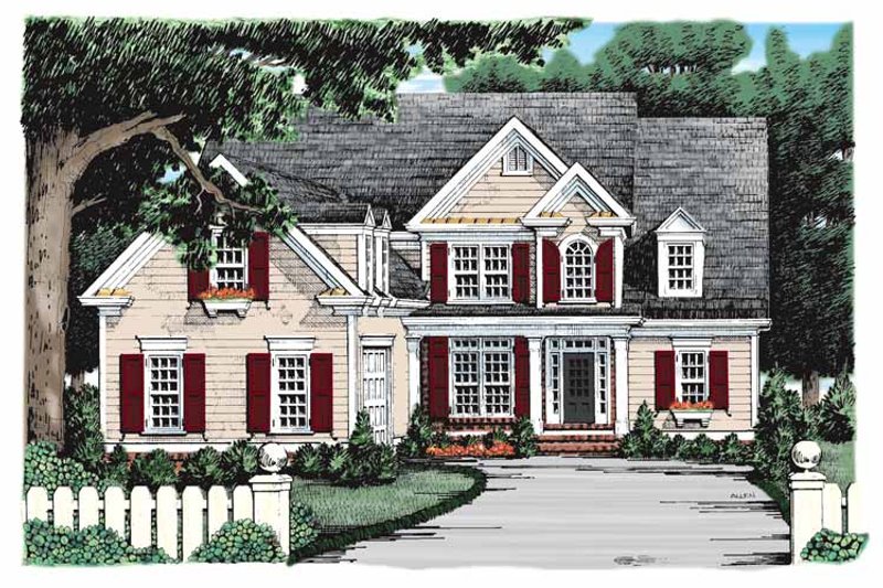 House Plan Design - Colonial Exterior - Front Elevation Plan #927-900
