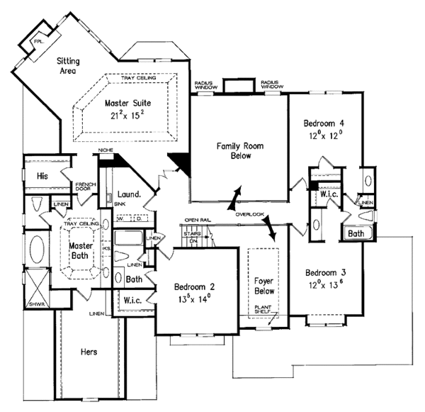 Home Plan - Country Floor Plan - Upper Floor Plan #927-641