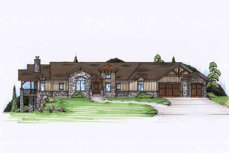Dream House Plan - Craftsman Exterior - Front Elevation Plan #945-131