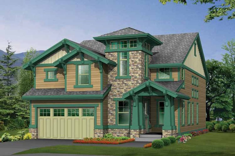 Dream House Plan - Exterior - Front Elevation 3 for Craftsman House Plan #132-329 - 4 bed, 2.5 bath