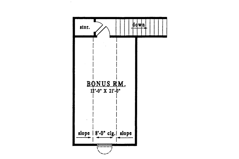 Home Plan - Floor Plan - Other Floor 1 for Country House Plan #42-467 - 3 bed, 2 bath