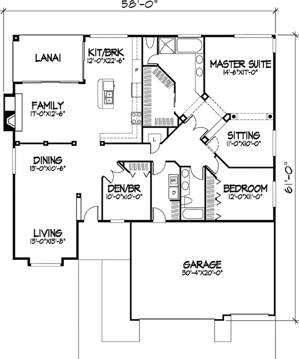 Dream House Plan - Ranch Floor Plan - Main Floor Plan #320-612