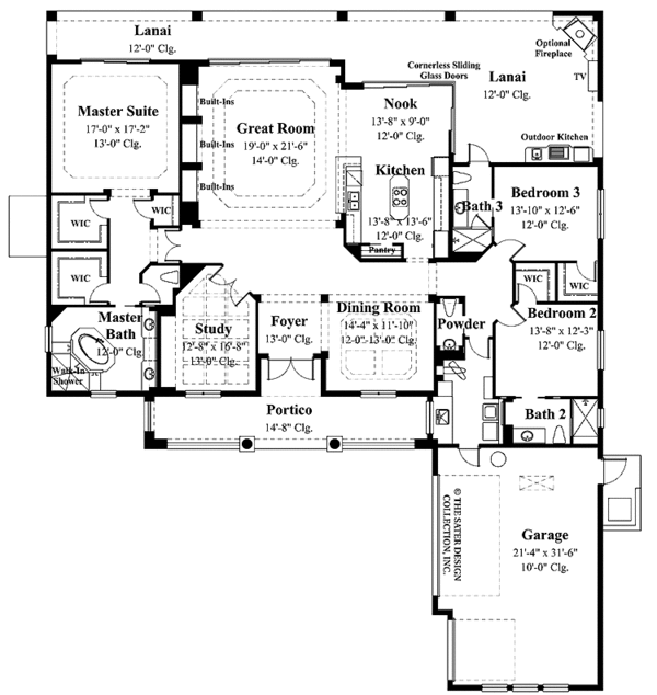 House Design - Mediterranean Floor Plan - Main Floor Plan #930-324