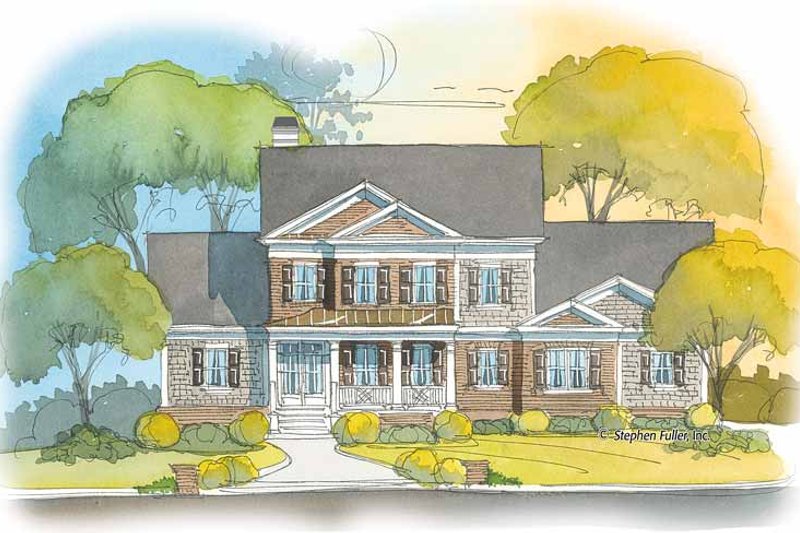 Dream House Plan - Colonial Exterior - Front Elevation Plan #429-402