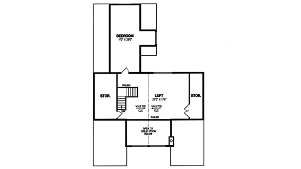 Architectural House Design - Prairie Floor Plan - Upper Floor Plan #984-3