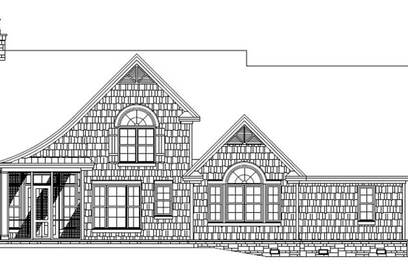 House Plan Design - Exterior - Rear Elevation 2 for European House Plan #929-907 - 3 bed, 2.5 bath