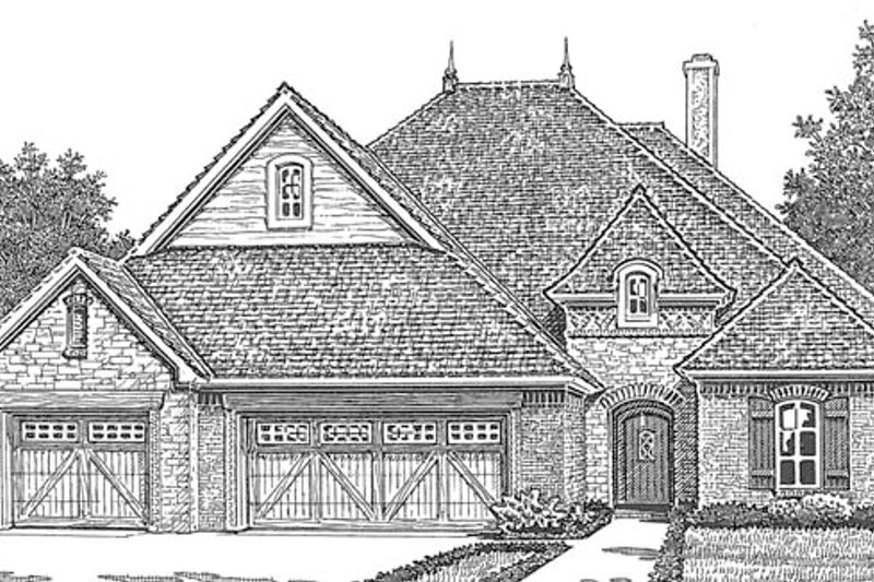 Dream House Plan - Exterior - Front Elevation 4 for Country House Plan #310-1270 - 4 bed, 3 bath