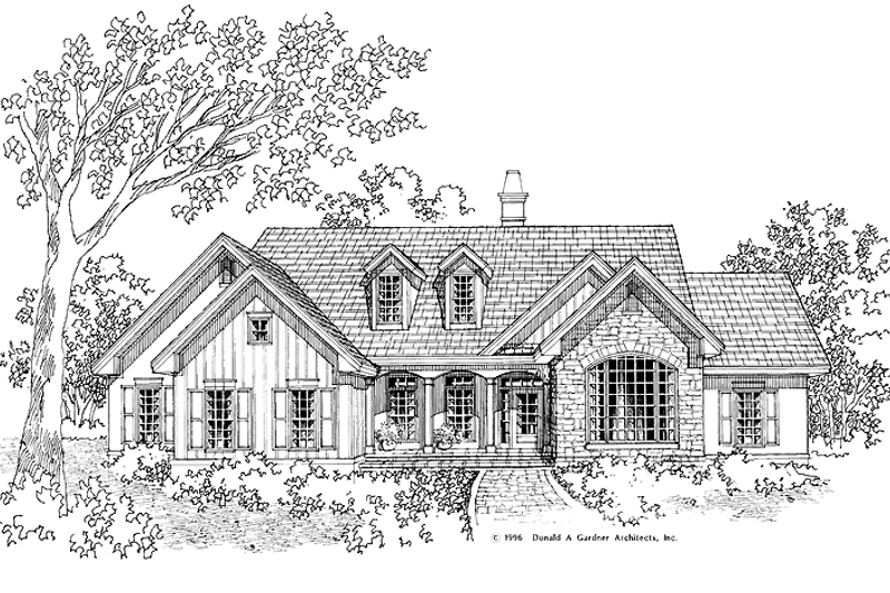 Architectural House Design - Country Exterior - Front Elevation Plan #929-260