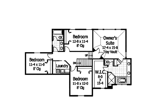 Dream House Plan - European Floor Plan - Upper Floor Plan #51-1081