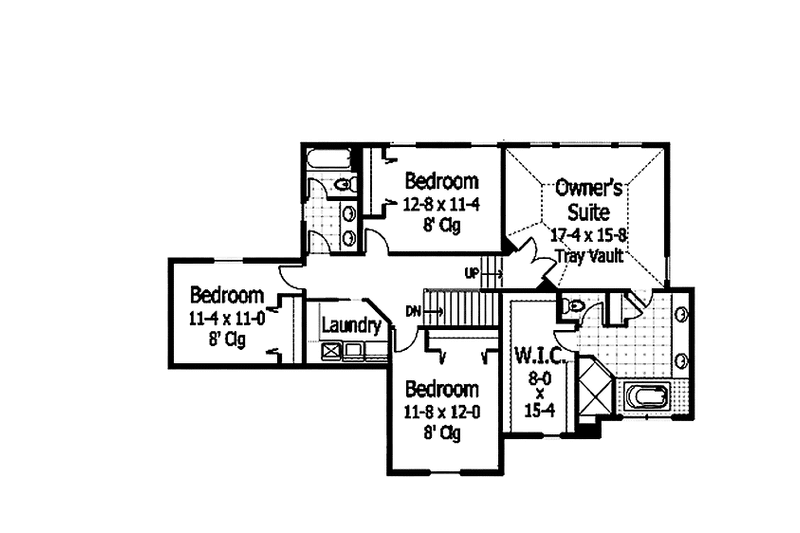 Dream House Plan - Floor Plan - Upper Floor for European House Plan #51-1081 - 4 bed, 2.5 bath