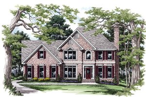 Colonial Exterior - Front Elevation Plan #927-154