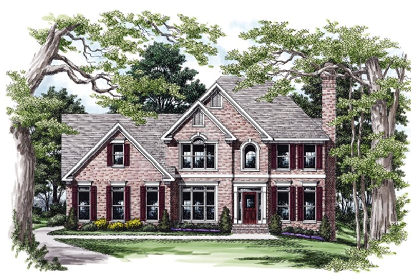 Dream House Plan - Colonial Exterior - Front Elevation Plan #927-154