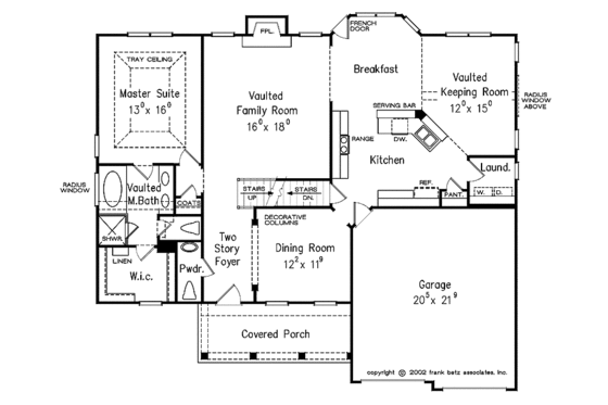 Floor Plan - Main Floor for Colonial House Plan #927-876 - 3 bed, 2.5 bath