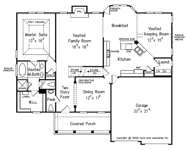 Home Plan - Colonial Floor Plan - Main Floor Plan #927-876