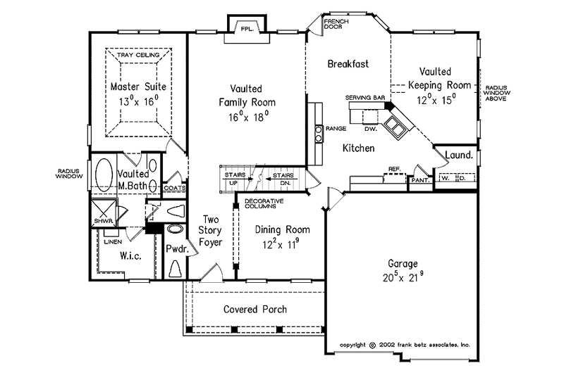 Home Plan - Floor Plan - Main Floor for Colonial House Plan #927-876 - 3 bed, 2.5 bath