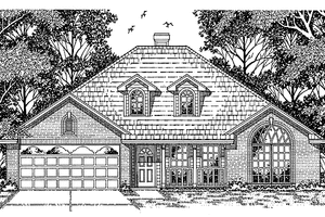 Home Plan - Exterior - Front Elevation for Country House Plan #42-533 - 3 bed, 2 bath