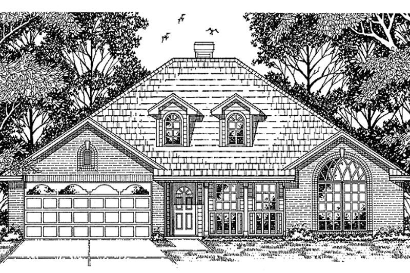 Home Plan - Country Exterior - Front Elevation Plan #42-533