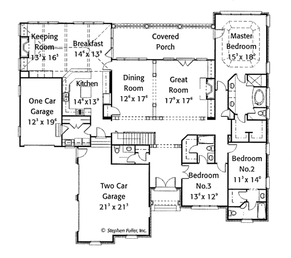House Plan Design - Colonial Floor Plan - Main Floor Plan #429-246