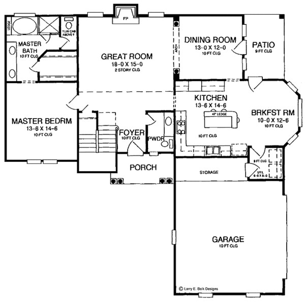 Dream House Plan - Traditional Floor Plan - Main Floor Plan #952-83