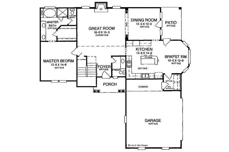 Home Plan - Floor Plan - Main Floor for Traditional House Plan #952-83 - 4 bed, 2 bath