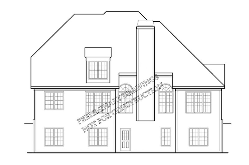 Home Plan - Exterior - Rear Elevation for Country House Plan #927-915 - 4 bed, 3 bath