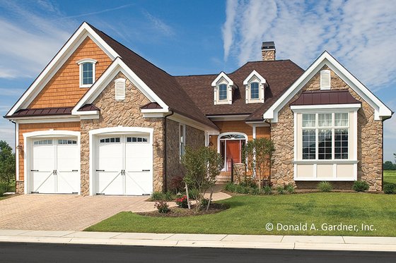 Exterior - Front Elevation 3 for Country House Plan #929-694 - 3 bed, 3 bath