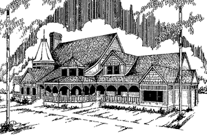 Exterior - Front Elevation 3 for Victorian House Plan #60-794 - 5 bed, 3 bath