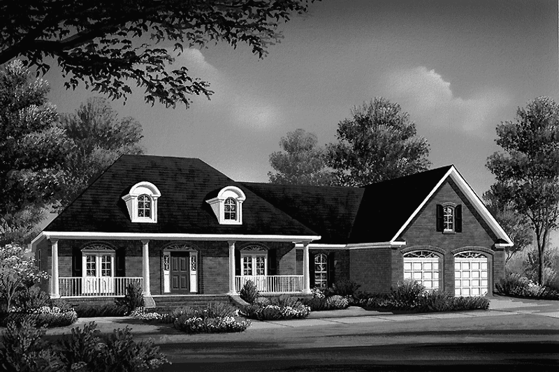Architectural House Design - Exterior - Front Elevation 3 for Classical House Plan #21-410 - 3 bed, 2.5 bath