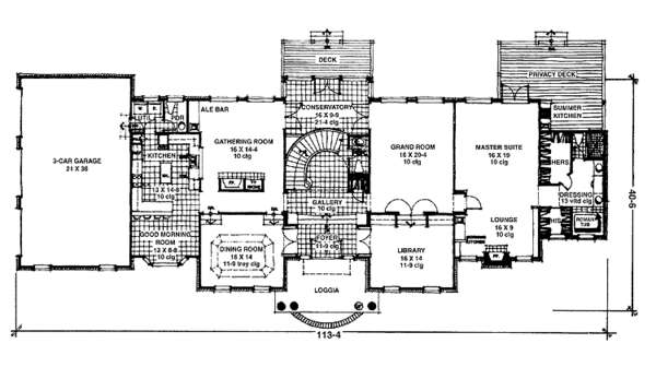 House Blueprint - Southern Floor Plan - Main Floor Plan #1007-57