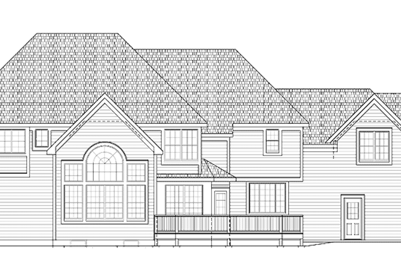 Home Plan - Exterior - Rear Elevation for Classical House Plan #328-456 - 4 bed, 3.5 bath