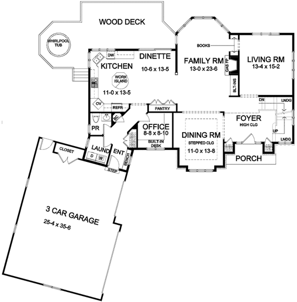 Home Plan - Country Floor Plan - Main Floor Plan #328-424