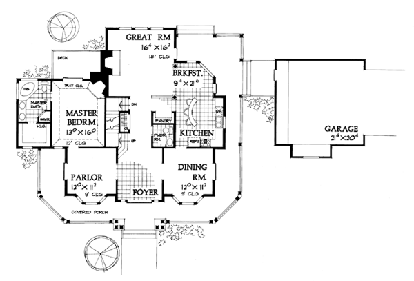 House Blueprint - Country Floor Plan - Main Floor Plan #72-947