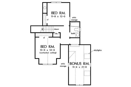 Floor Plan - Upper Floor for Country House Plan #929-653 - 3 bed, 2.5 bath