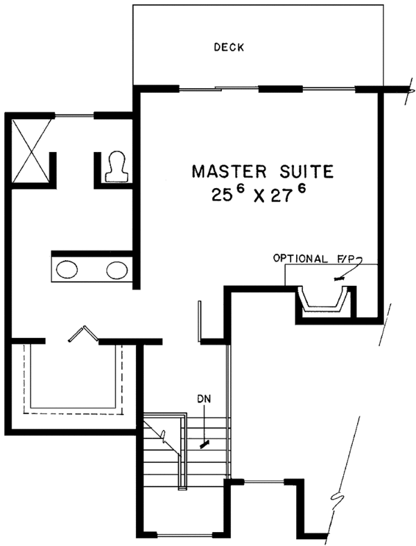 House Blueprint - Contemporary Floor Plan - Upper Floor Plan #60-985