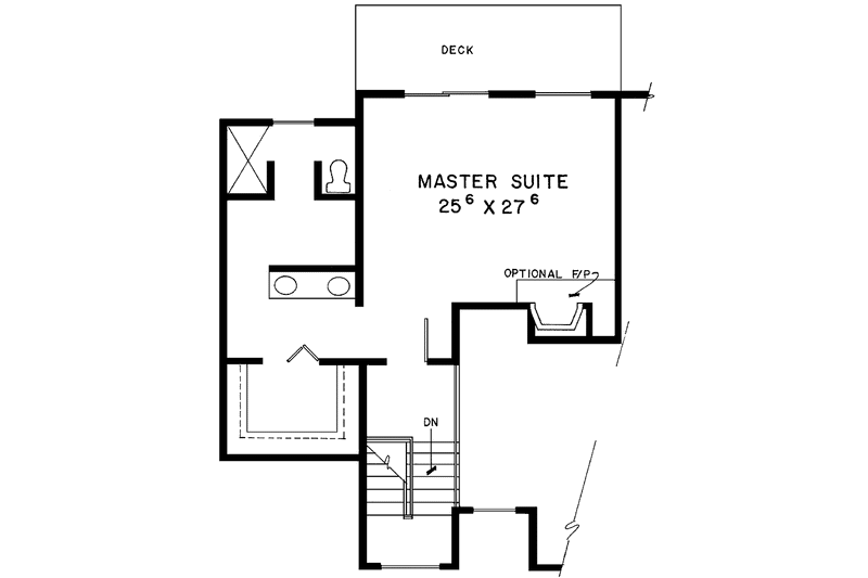 Dream House Plan - Floor Plan - Upper Floor for Contemporary House Plan #60-985 - 3 bed, 2 bath