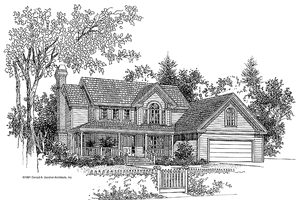 Country Exterior - Front Elevation Plan #929-95