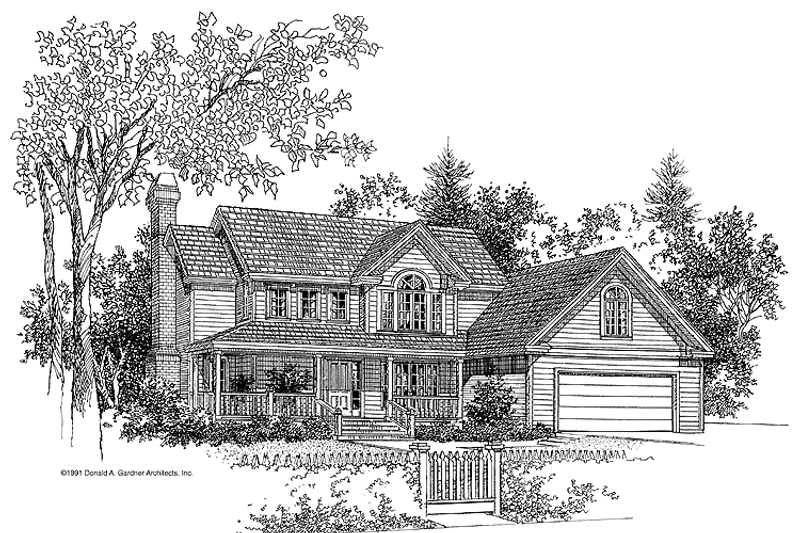 Home Plan - Country Exterior - Front Elevation Plan #929-95