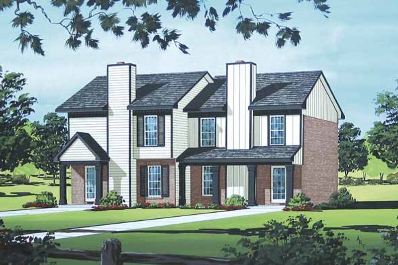 Architectural House Design - Traditional Exterior - Front Elevation Plan #45-396