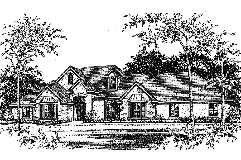 Home Plan - Exterior - Front Elevation 4 for European House Plan #472-251 - 3 bed, 2 bath